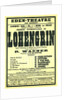 Premiere Poster for the opera Lohengrin by Richard Wagner in the Éden Théâtre, Paris, 1887 by Anonymous