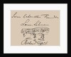 Musical quotation dedicated to the opera singer Lilli Lehmann by Anonymous