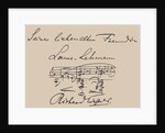 Musical quotation dedicated to the opera singer Lilli Lehmann by Anonymous