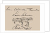 Musical quotation dedicated to the opera singer Lilli Lehmann by Anonymous