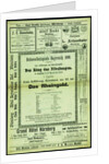 Program of the Bayreuth Festival, 1899, 1899 by Anonymous