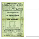 Program of the Bayreuth Festival, 1899, 1899 by Anonymous
