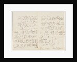 Letter to Carolyne Sayn-Wittgenstein including the closing measures of Das Rheingold, 1854 by Anonymous