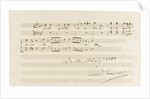 Musical quotation from the opera Rienzi by Richard Wagner (Santo spirito cavaliere!), Dresden, 25 by Anonymous