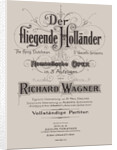 Der fliegende Holländer (The Flying Dutchman), Berlin, Adolph Fürstner, ca 1887 by Anonymous