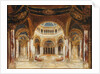 The Temple of the Holy Grail. Set design for opera Parsifal by Richard Wagner, 1882 by Anonymous