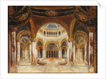 The Temple of the Holy Grail. Set design for opera Parsifal by Richard Wagner, 1882 by Anonymous