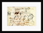 Sheet with drawing of the execution of the Decembrists, 1826-1827 by Anonymous