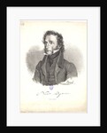 Portrait of Niccolò Paganini, 1830 by Anonymous