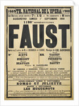 Poster for the Opera Faust by Charles Gounod at the Théâtre national de lOpéra, September 1900, 1 by Anonymous