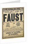 Poster for the Opera Faust by Charles Gounod at the Théâtre national de lOpéra, September 1900, 1 by Anonymous