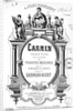 Cover of the vocal score of opera Carmen by Georges Bizet, 1875 by Anonymous