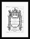 Cover of the vocal score of opera Carmen by Georges Bizet, 1875 by Anonymous