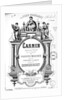Cover of the vocal score of opera Carmen by Georges Bizet, 1875 by Anonymous