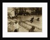 Tsar Nicholas II and family gardening at Alexander Palace during internment at Tsarskoye Selo, 1917, by Anonymous