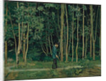 Walking at the forest edge, ca 1885 by Anonymous