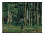 Walking at the forest edge, ca 1885 by Anonymous