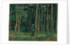 Walking at the forest edge, ca 1885 by Anonymous