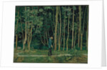 Walking at the forest edge, ca 1885 by Anonymous