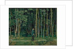 Walking at the forest edge, ca 1885 by Anonymous