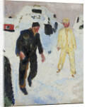 Black and Yellow Men in Snow, 1910-1912 by Anonymous