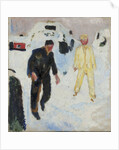 Black and Yellow Men in Snow, 1910-1912 by Anonymous