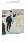 Black and Yellow Men in Snow, 1910-1912 by Anonymous