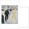 Black and Yellow Men in Snow, 1910-1912 by Anonymous