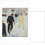 Black and Yellow Men in Snow, 1910-1912 by Anonymous