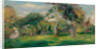Meadow, trees and women, ca 1899 by Anonymous