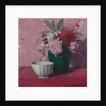 Green vase and white bowl, 1919 by Anonymous