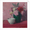 Green vase and white bowl, 1919 by Anonymous