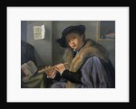 Portrait of a man with flute, c. 1525 by Anonymous