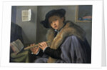 Portrait of a man with flute, c. 1525 by Anonymous
