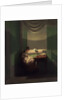 Young Woman Sewing by the Light of a Lamp, 1823 by Anonymous