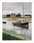 Sailboat Moored on the Seine, Argenteuil, ca 1891 by Anonymous