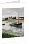 Sailboat Moored on the Seine, Argenteuil, ca 1891 by Anonymous