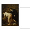 Scene from the Fable La Jument du compère Pierre (The Mare of Peasant Pierre) by Jean de La Fontaine by Anonymous