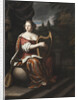 Lady Playing the Harp by Anonymous