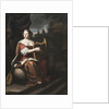 Lady Playing the Harp by Anonymous