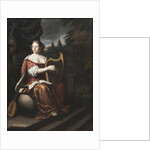 Lady Playing the Harp by Anonymous