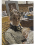 Studio Idyll. The Artists Wife and their Daughter, 1885 by Anonymous
