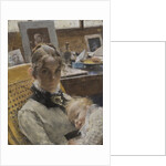 Studio Idyll. The Artists Wife and their Daughter, 1885 by Anonymous