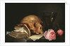 Vanitas Still Life with a Skull, a Book and Roses, c.1630 by Anonymous