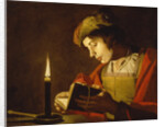 A Young Man Reading by Candlelight, c.1630 by Anonymous