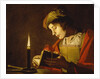 A Young Man Reading by Candlelight, c.1630 by Anonymous