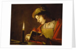 A Young Man Reading by Candlelight, c.1630 by Anonymous