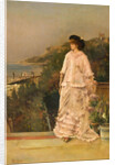 Woman on a terrace by the sea, 1882 by Anonymous