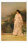 Woman on a terrace by the sea, 1882 by Anonymous
