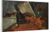 Still life with a violin, 1876 by Anonymous